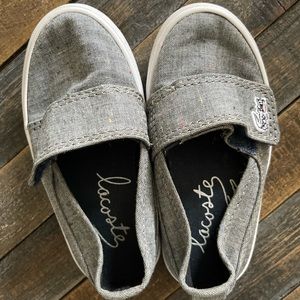 Toddler sz 5 Lacoste slip-on sneaker
